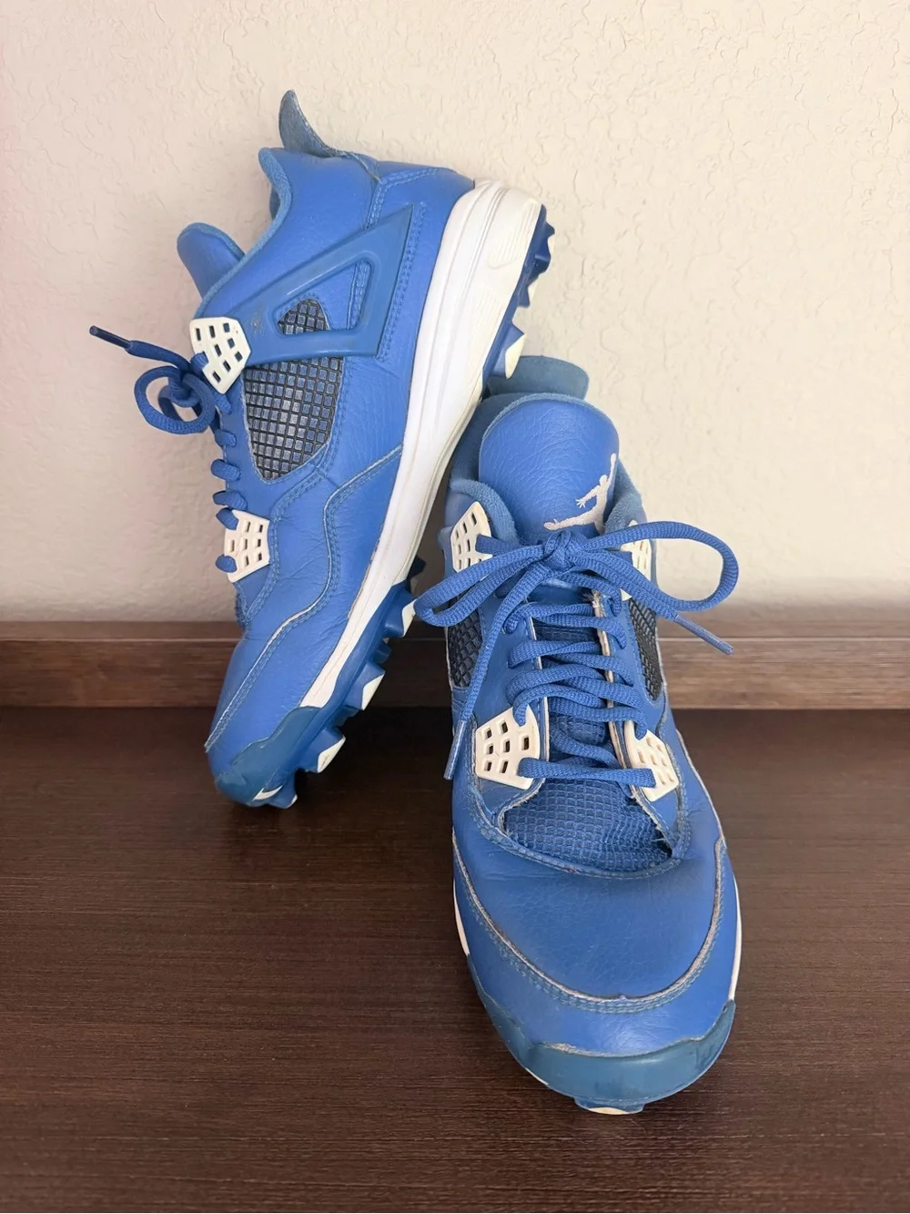 Nike Air Jordan 4 Retro MCS Baseball Cleats Royal Blue 807709-401 Men's 8